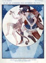 Mars Wooing a Young Lady, from 